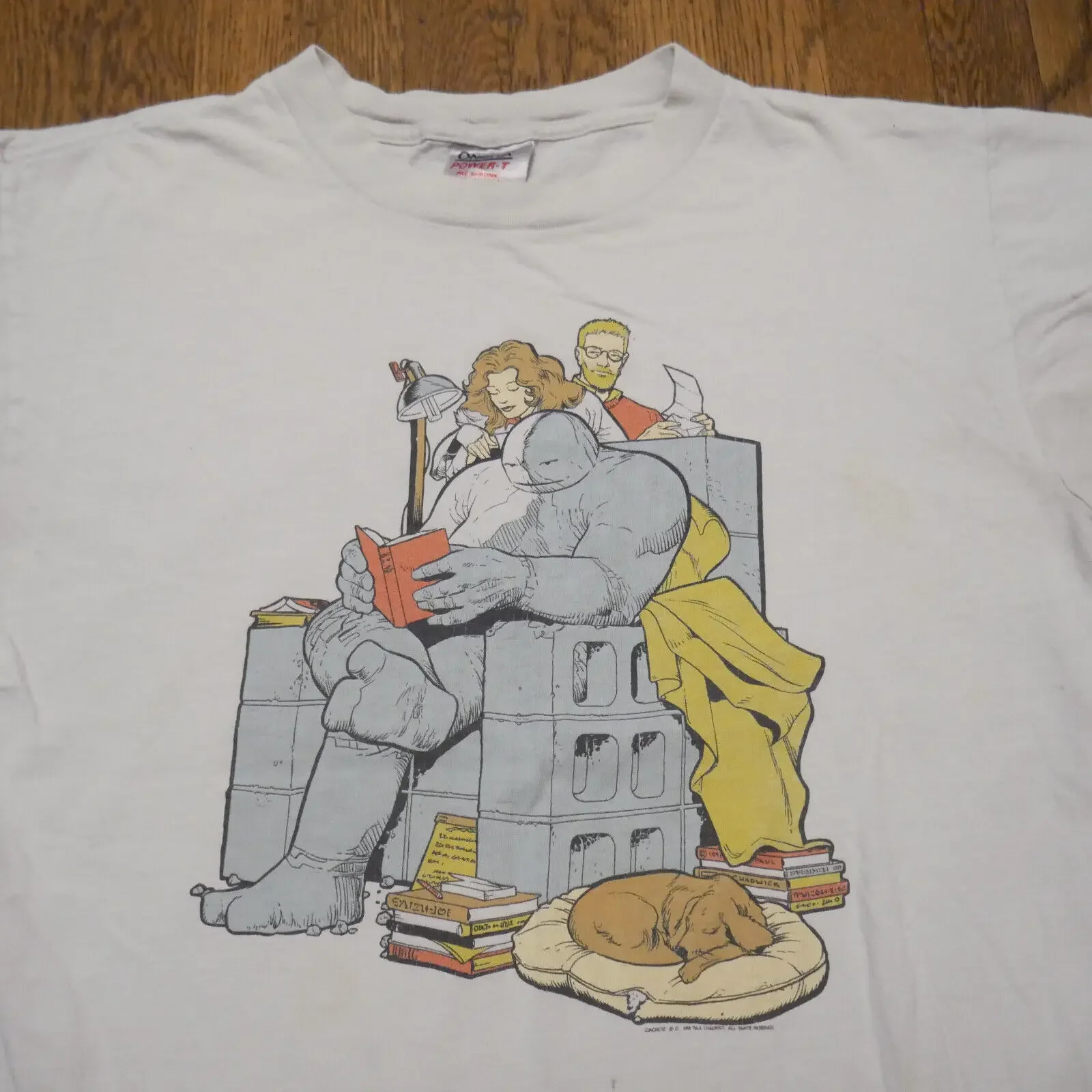 Vintage Paul Chadwick CONCRETE 1991 Comic T-Shirt DARK HORSE Large HOLY GRAIL!