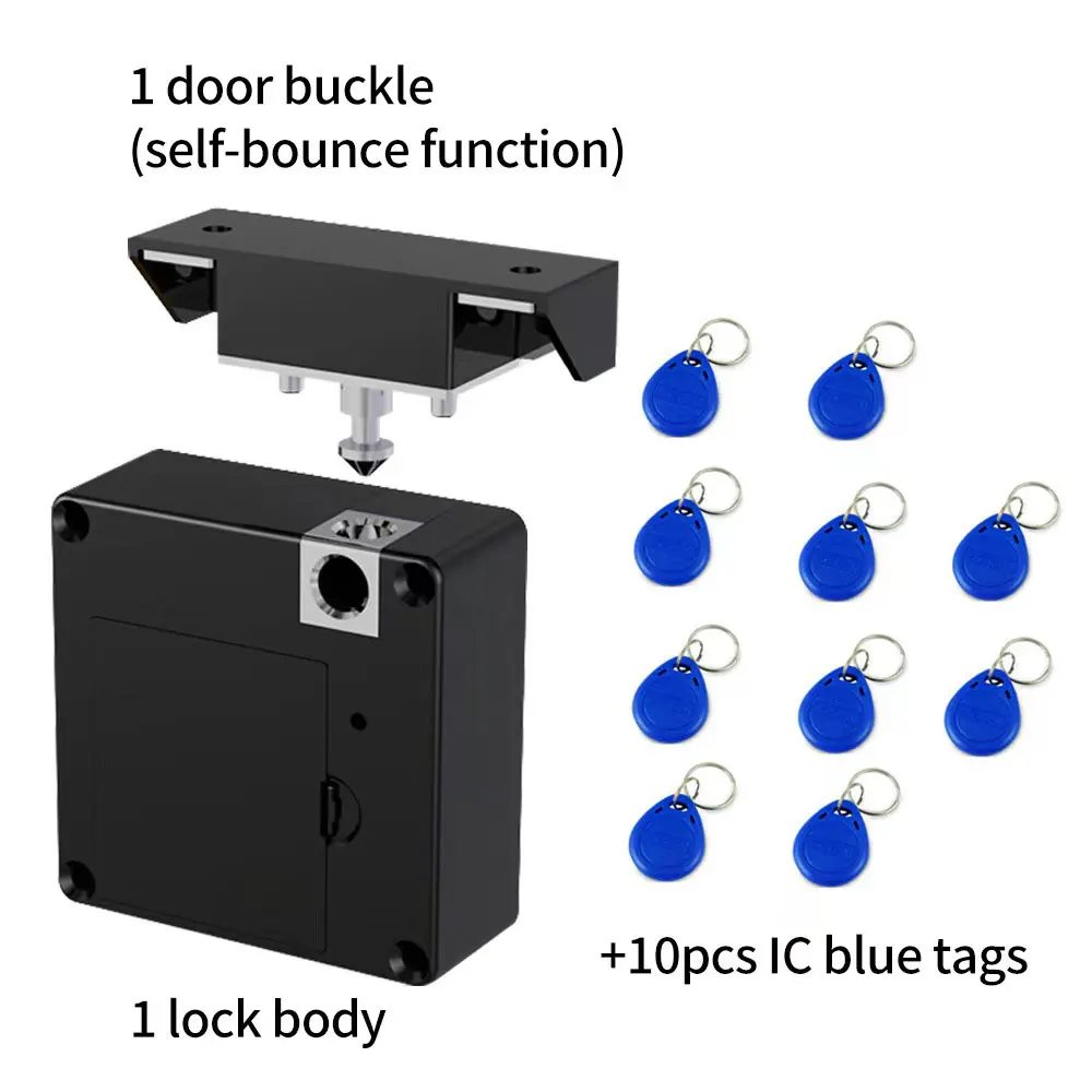 Imagem -02 - Gabinete Digital Fechaduras Eletrônicas Inteligentes Bloqueio Sensor Invisível Emid ic Card Gaveta para Armário Móveis Hardware