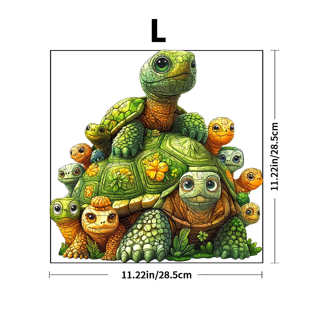 

Уникальный деревянный пазл-черепаха для взрослых - уровень сложности 4.5, идеальный декор для дома и отличная идея для подарка.