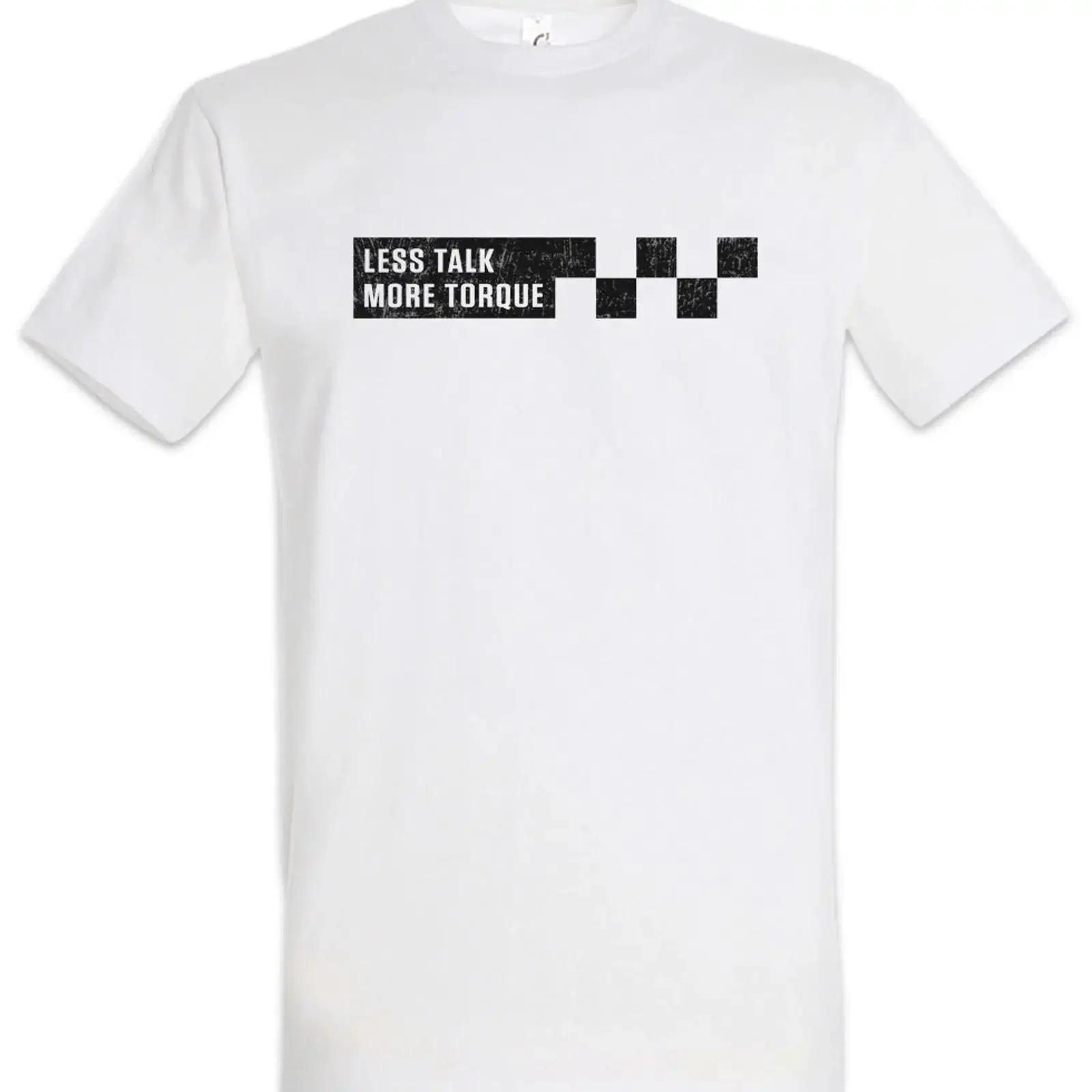 Less Talk More Torque T Shirt Race Racing car Driver Racer Petrol Head Fun Love vintage Washed Stretched Slightly