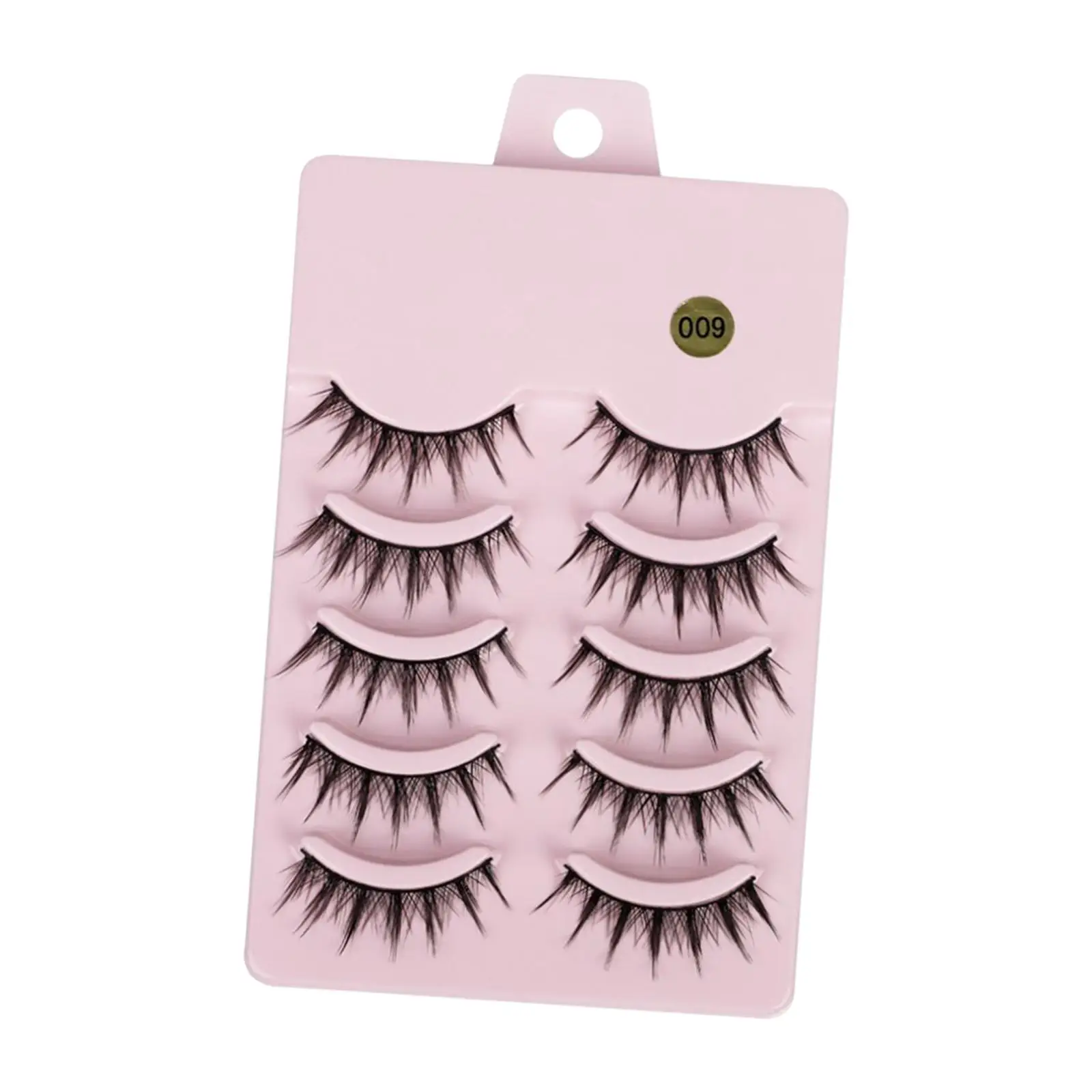 5 Pieces Black False Eyelashes Halloween Lashes Makeup Tools Handmade Faux Eyelashes for Woman Halloween Daily Use Stage Gifts