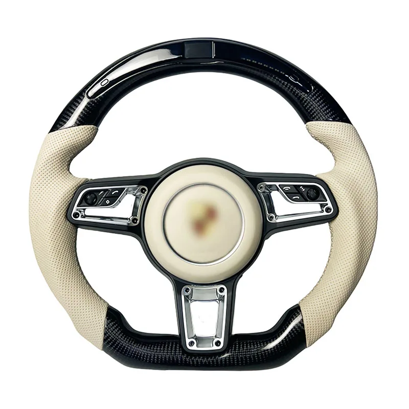 

Модернизированное универсальное рулевое колесо из углеродного волокна для Porsche Macan Panamere Cayenne Taycan 918 911 718 970 971 958 рулевое колесо