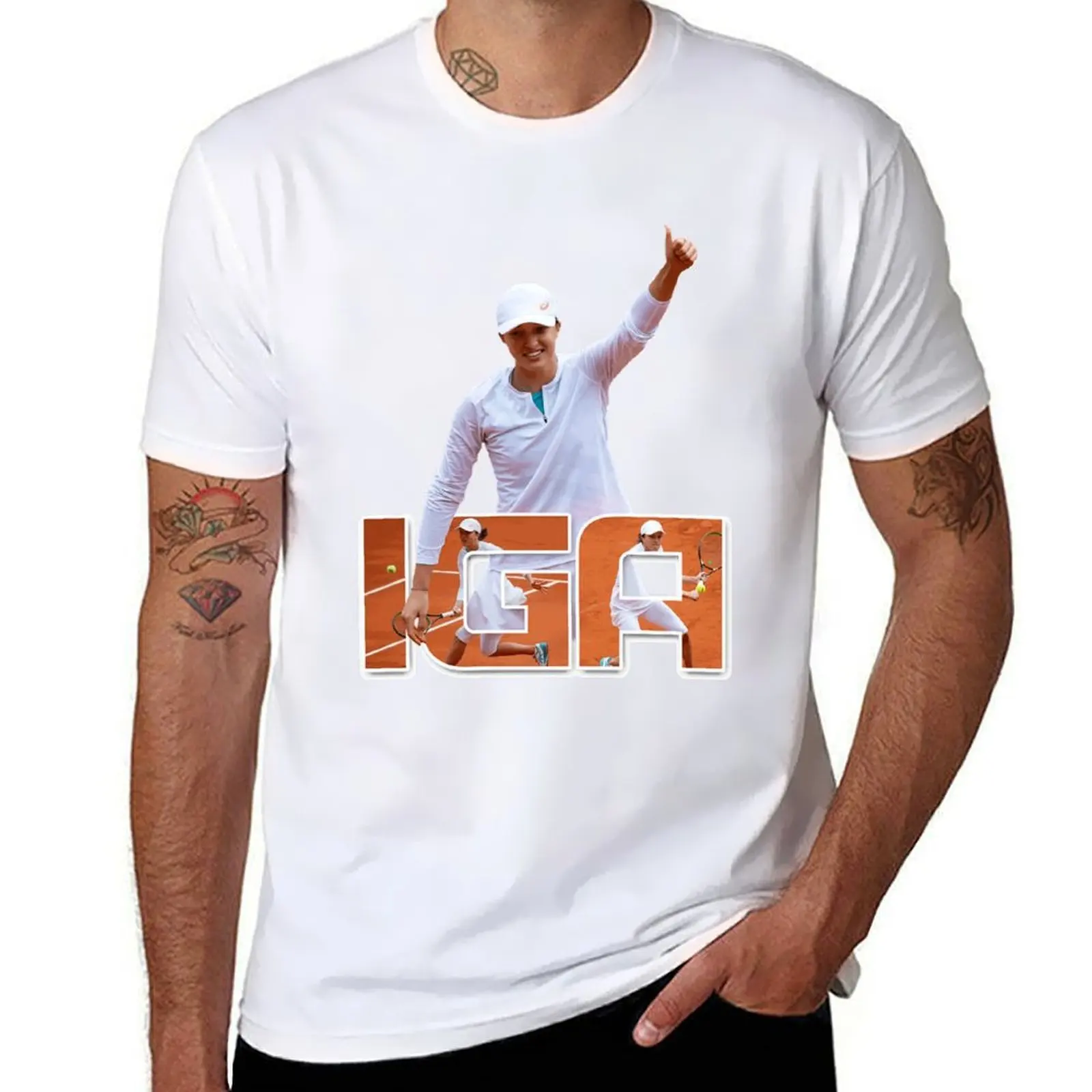 

Iga Swiatek - Polish Tennis Star T-Shirt funny t shirts dark humor t shirts for man cotton soft T-Shirt