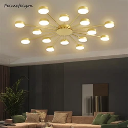 Lámpara LED nórdica de techo para el hogar, iluminación interior, sala de estar, comedor, dormitorio, guardarropa, candelabro de decoración, moderna, lámpara de pared