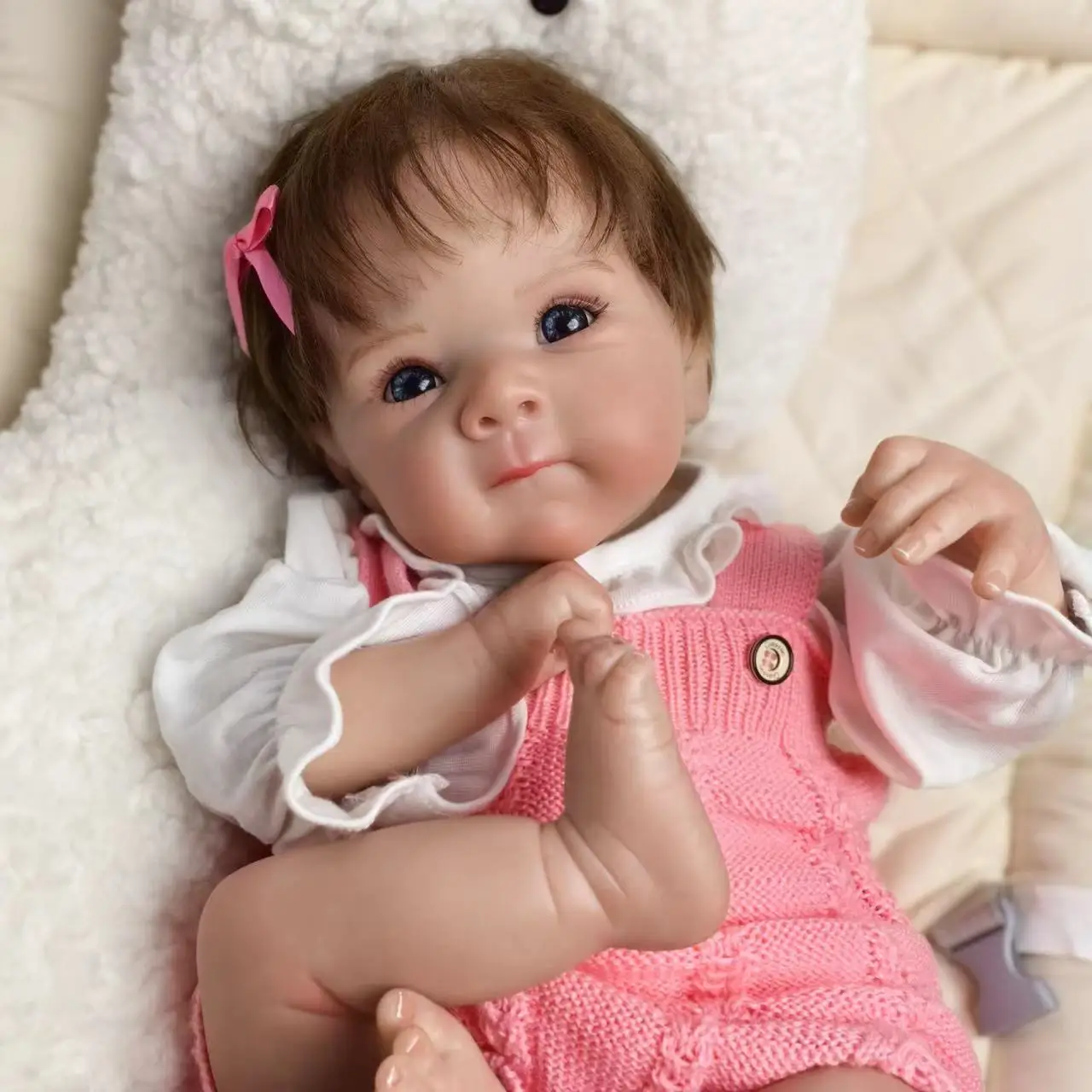 Lovely Small Reborn Baby Dolls with Rooted hair 3D painted Realistic Newborn Baby Doll Toy Birthday Christmas Gifts