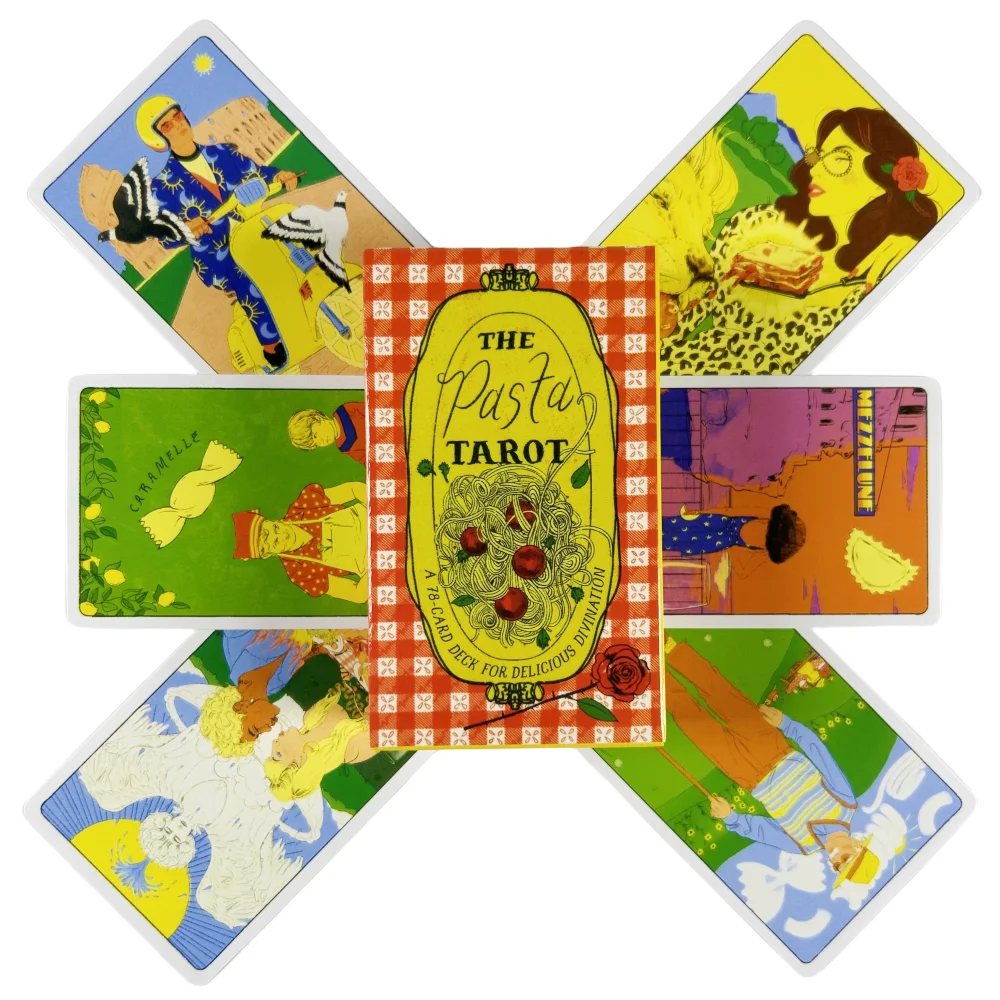

Food Of The Pasta Tarot Cards Deck English Entertainment Card Family Gathering Divination Deck Tarot Board Playing Card Game