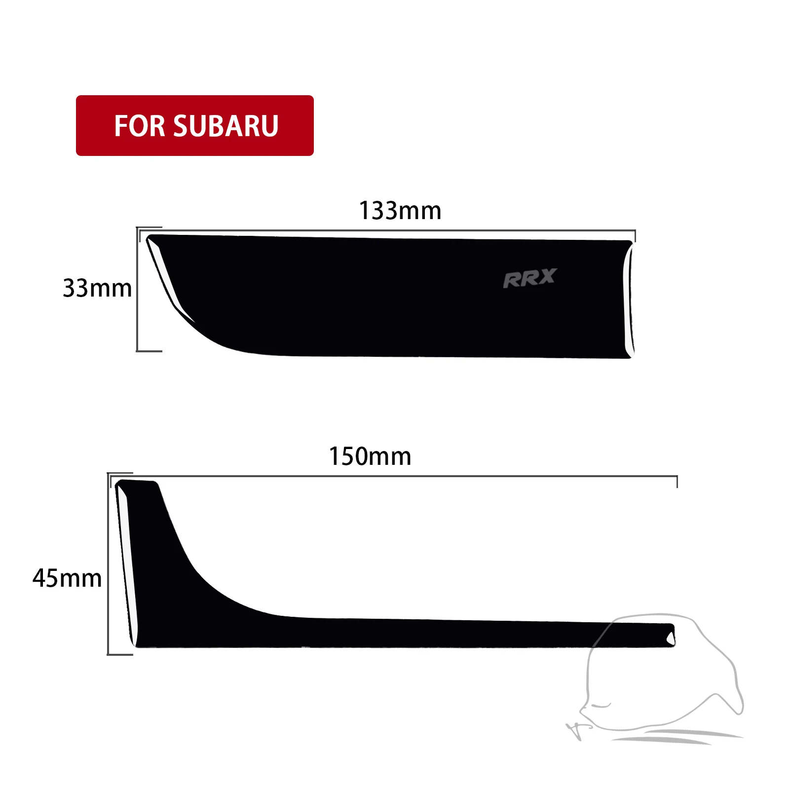 Untuk Subaru Impreza XV Crosstrek 2012-2017 penutup Tuning Strip Trim jok Driver Aksesori Interior mobil stiker hitam Piano lembut