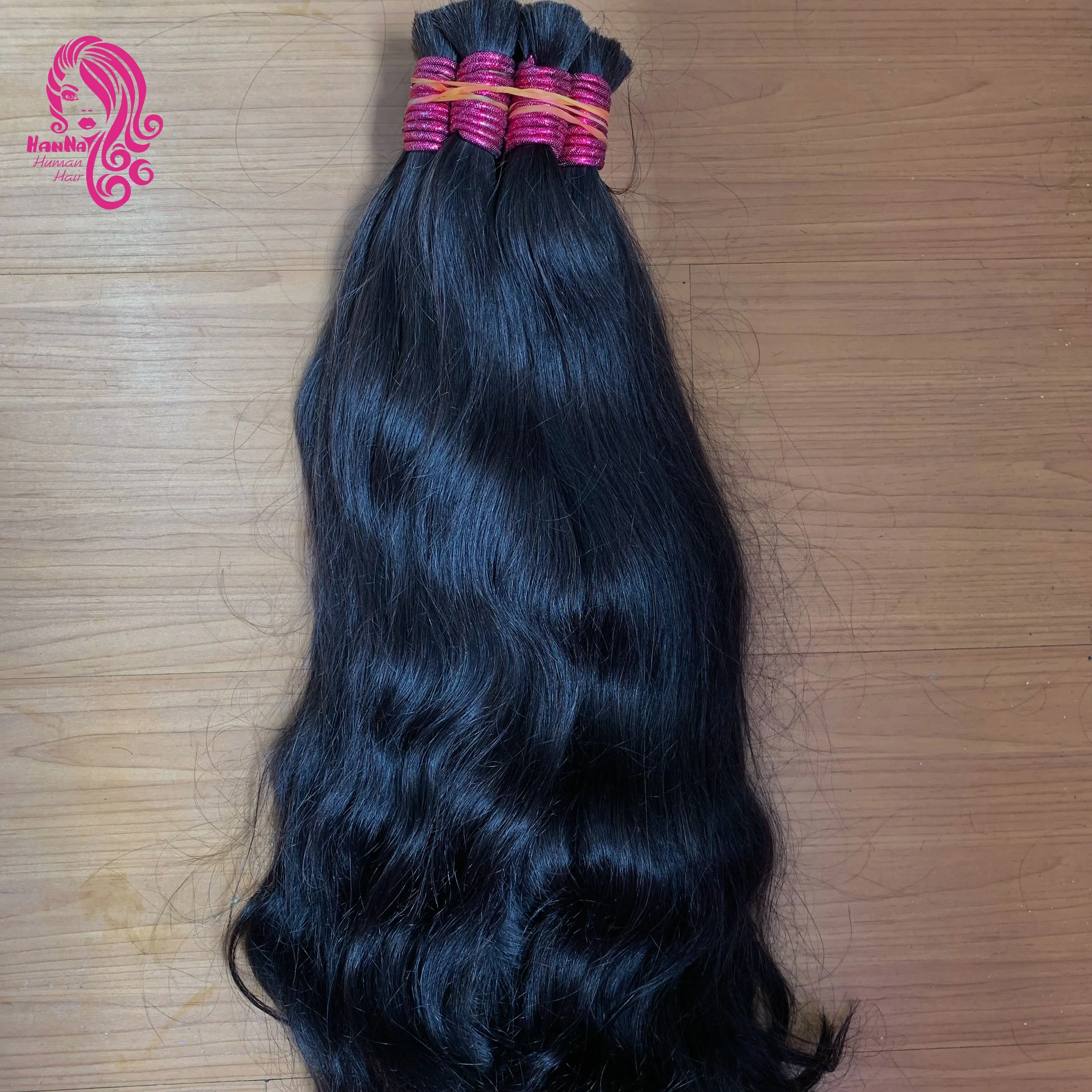 No Weft Natual Body Wave Ondulado Permanent Brown Hair Bulk 100% Human Hair Remy Hair Without Processed For Hair Extensions