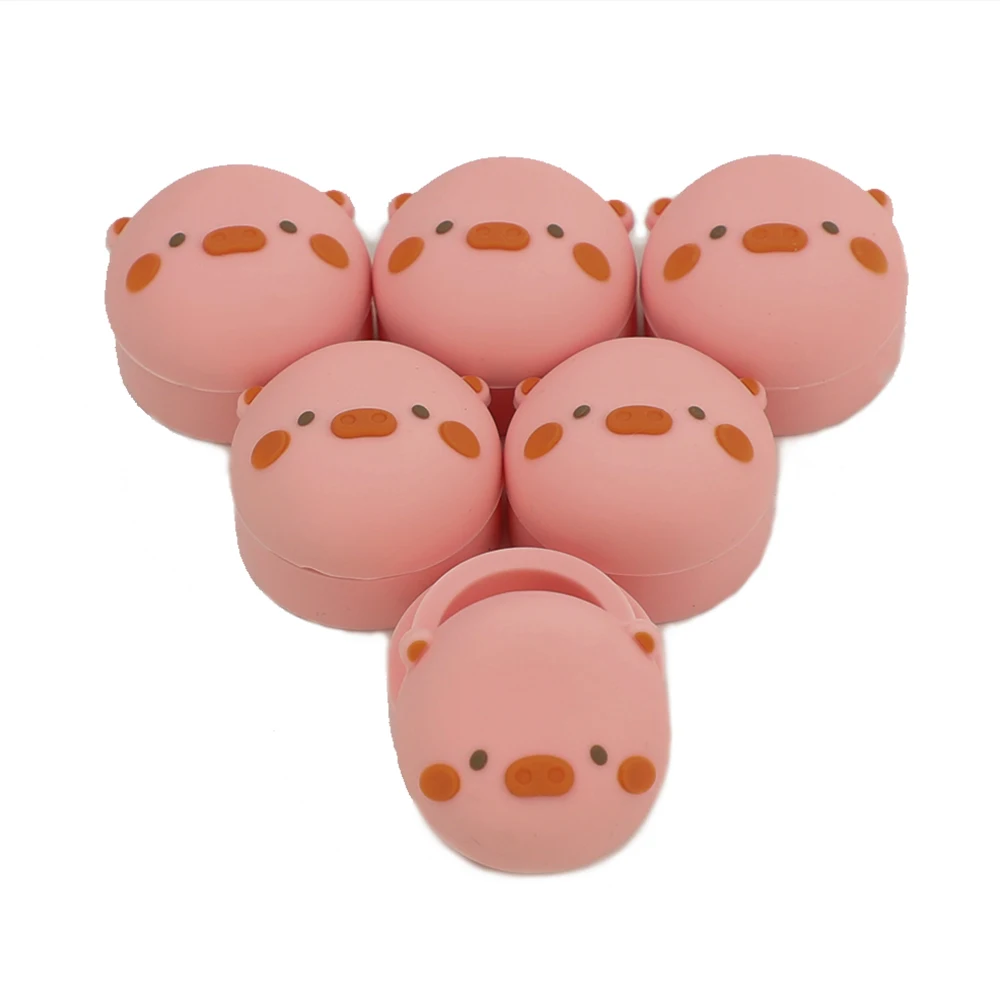 

1 PCS Pink Little Pig Wax Container Cosmetic Bottle Sample Empty Bottle for Make Up Girls Gifts Portable Pill Box Dispenser