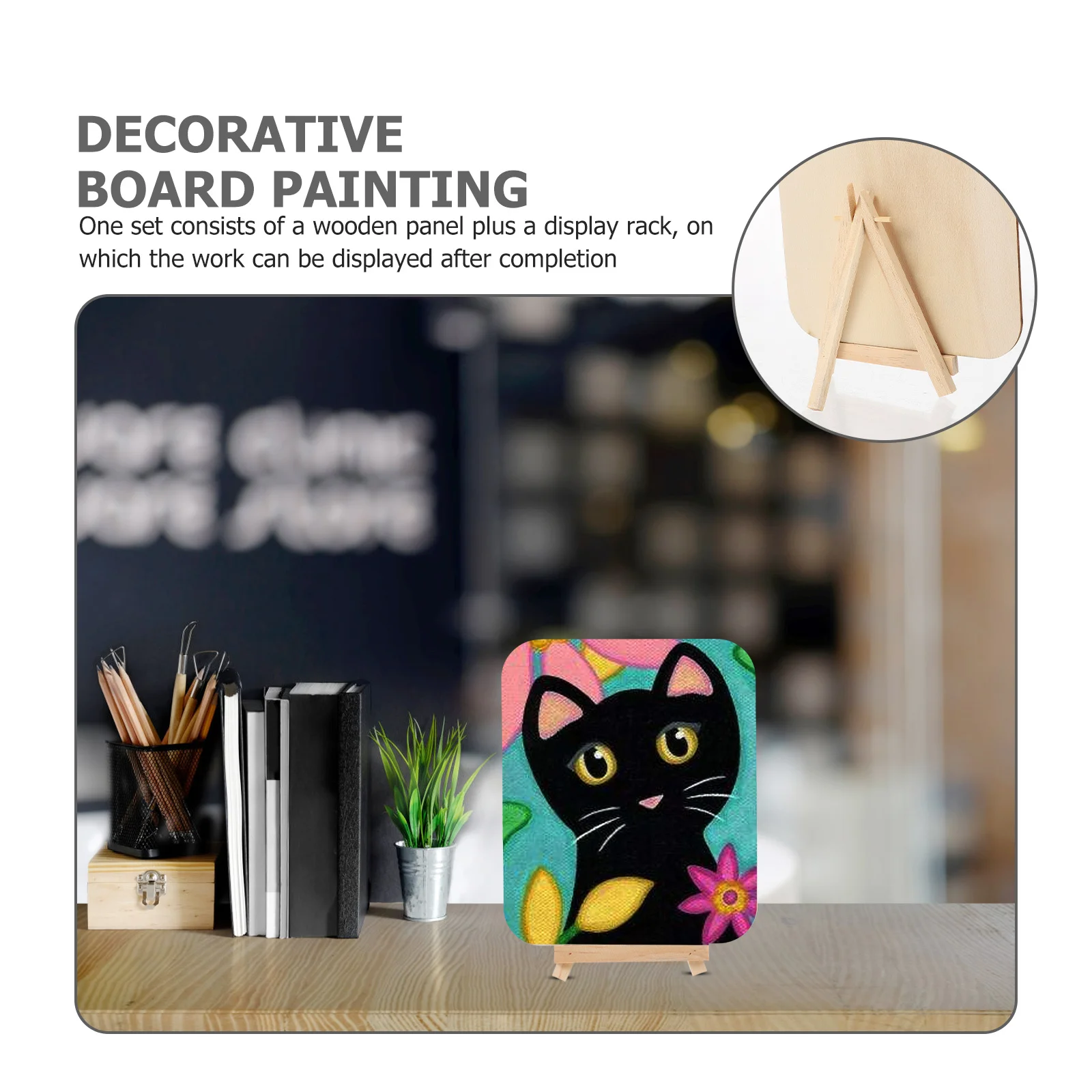 

5Sets Kids DIY Painting Boards High Quality Wooden Drawing Boards for Children Color Recognition Creativity Development