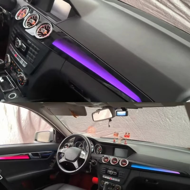 Hot-selling 64 Color LED Interior Ambient Lighting for Mercedes Benz C-class W204 2010-2014 Trim Accessories Decoration