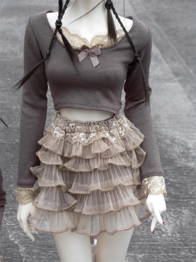 BJD 人形の服 1/3 1/4 人形用スカートカーディガントップ靴下衣装人形服アクセサリー