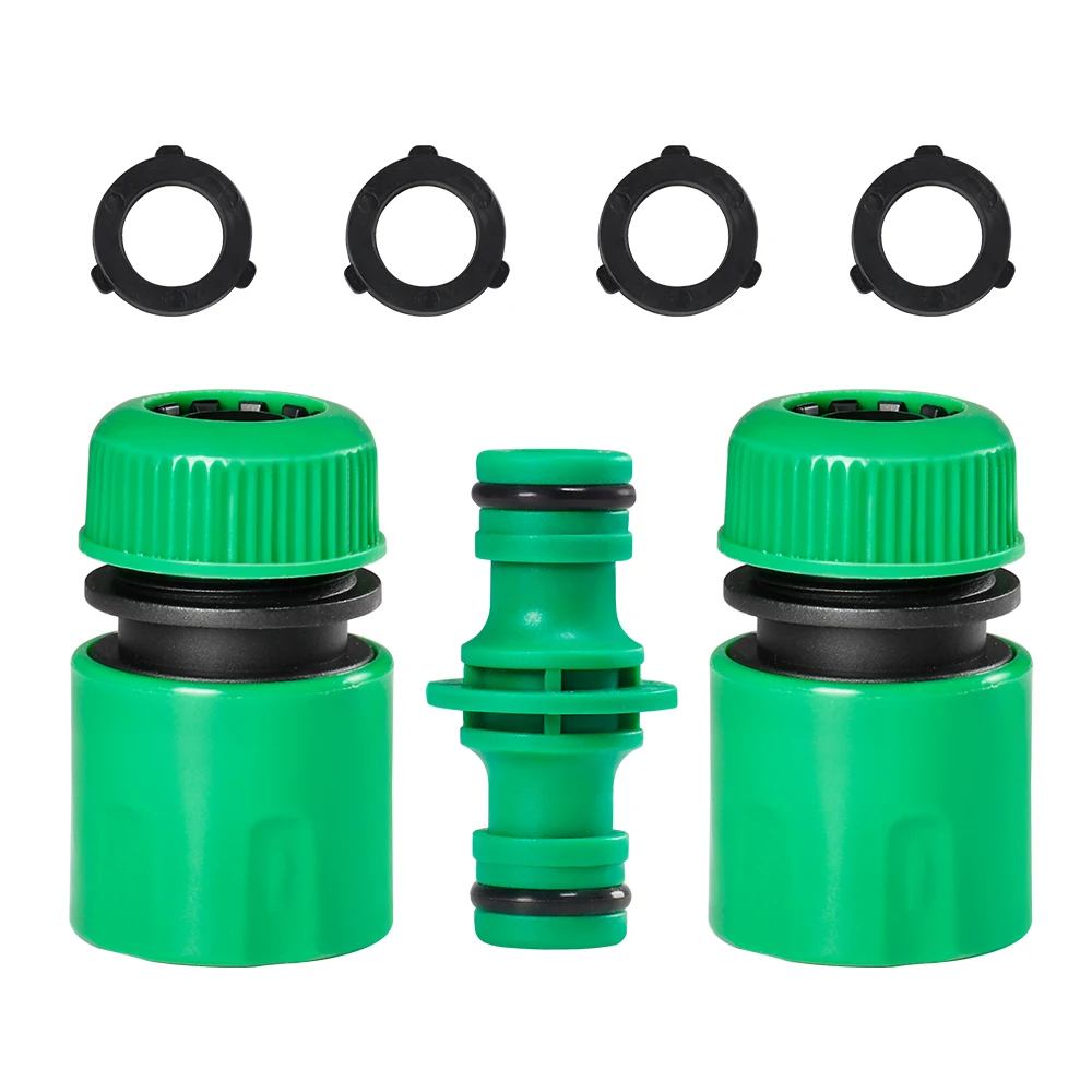 Garden Watering Hose ABS Quick Connector 1/2” End Double Male Hose Coupling Joint Adapter Extender Set For Hose Pipe Tube