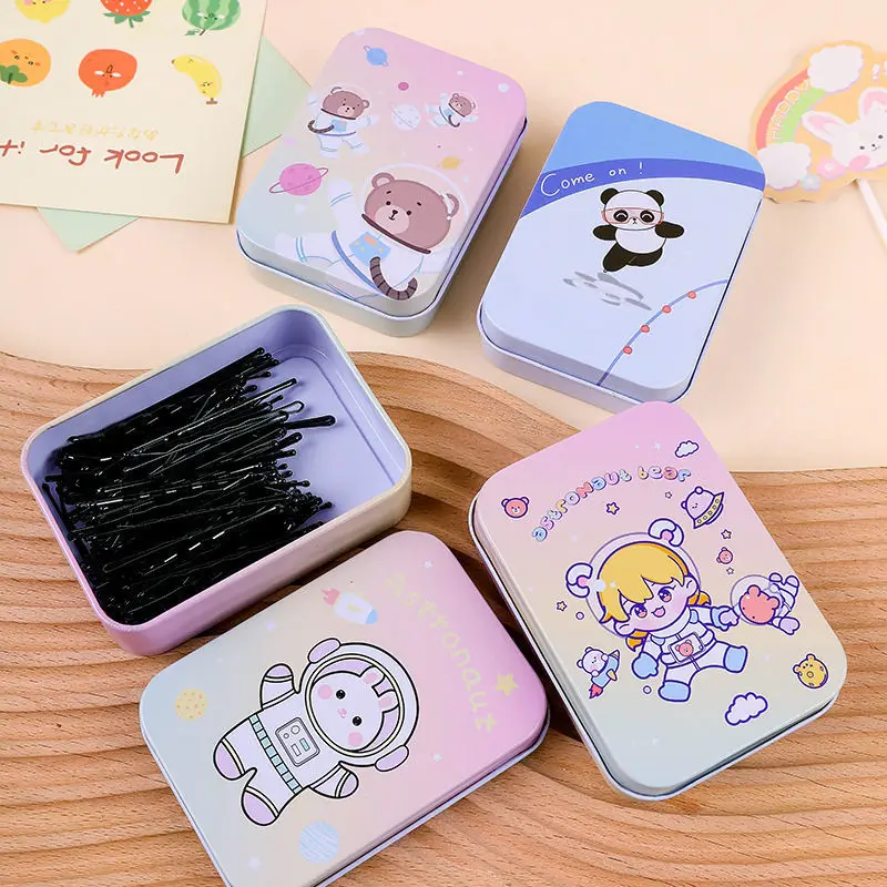 Cartoon Storage Box Organizer Jewelry Tinplate Box Candy Card Tin Storage Box Cans Coin Earrings Headphones Gift Box Case Kids