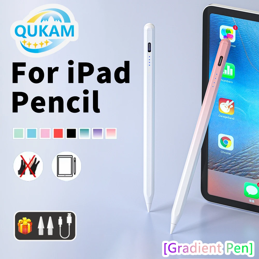 

2025 НОВЫЙ стилус для Apple Pencils с защитой от ладони и чувствительностью наклона для iPad 10-го поколения Air 4 5 Pro 11 12,9 Mini 6 Tablet Pen