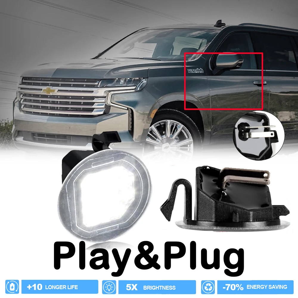 

OEM светодиодный светильник под боковым зеркалом заднего вида DRL для Buick LaCrosse Cadillac Escalade ESV Suburban Tahoe GMC Sierra Yukon XL