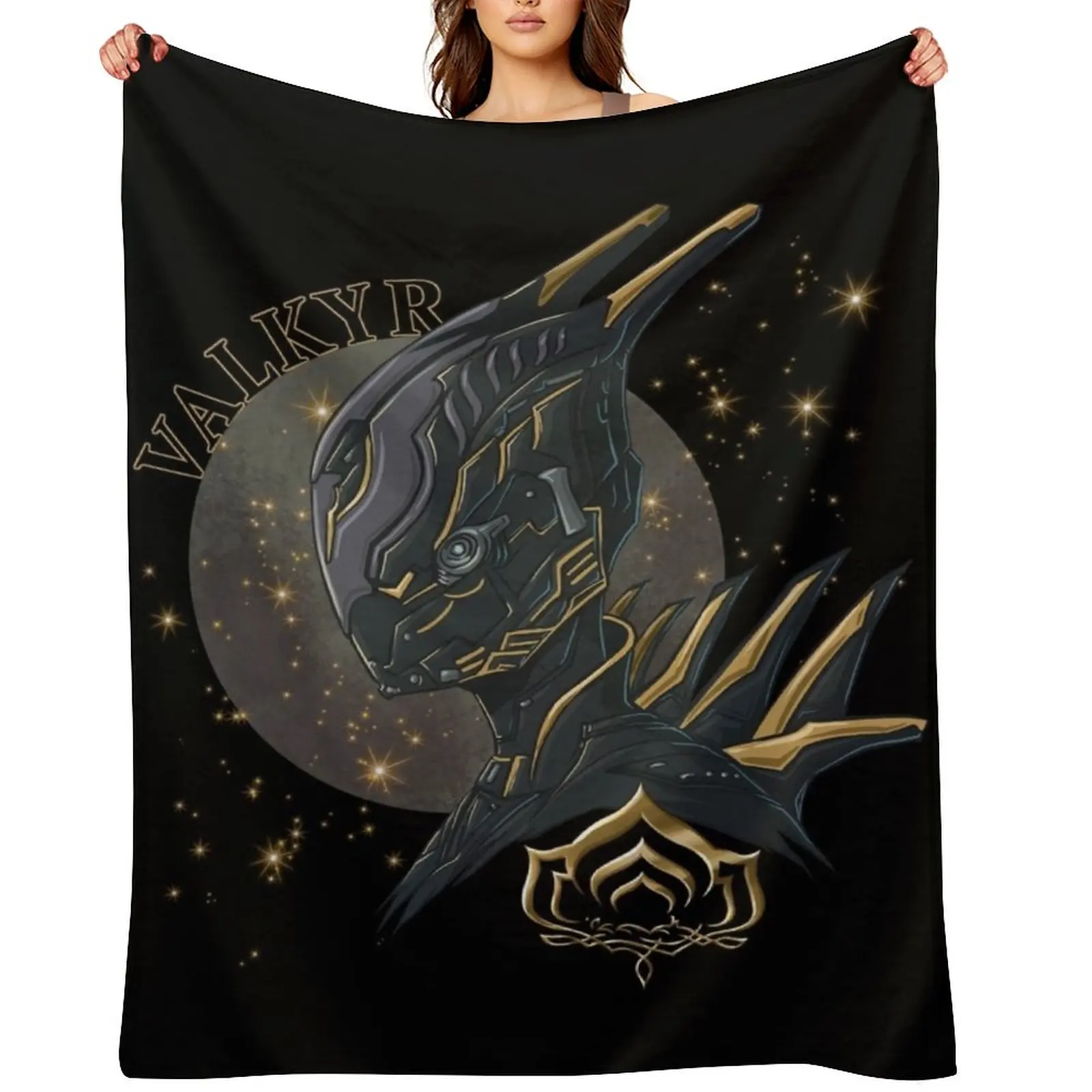 

Valkyr Warframe Throw Blanket Flannels Sofa Quilt Luxury Brand Blankets
