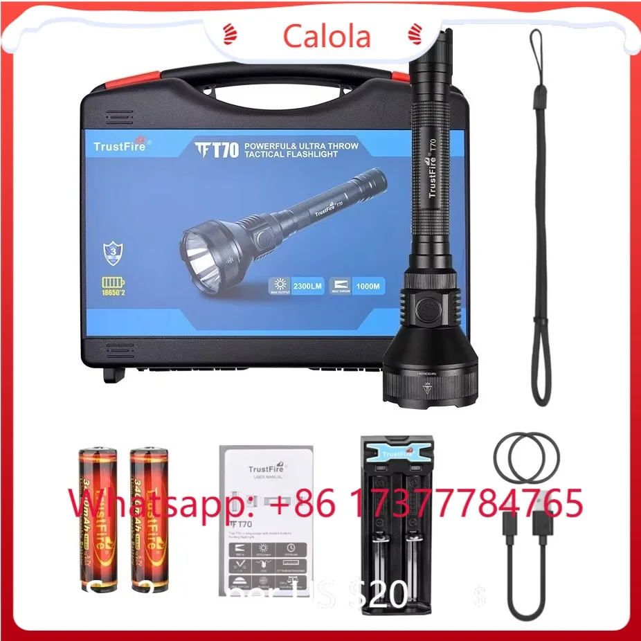 2300LM Long Range 1000M Powerful Flashlight 18650 Trustfire Outdoor Hunting Camping Torch Light