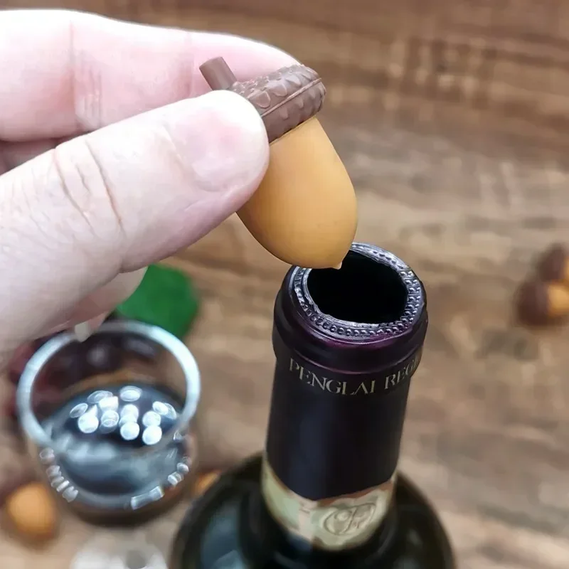 Wine Cork Drinkware Chestnut Shape Bottle Cap Home New Silicone Plug Bar Accessories Kegland Barware Kitchen Dining Garden