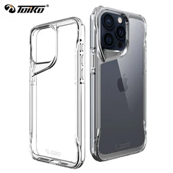 TOIKO Titan Clear Shockproof Case for iPhone 15 Pro Max Plus Protective Phone Accessories Shell Hybrid PC TPU Rugged Armor Cover