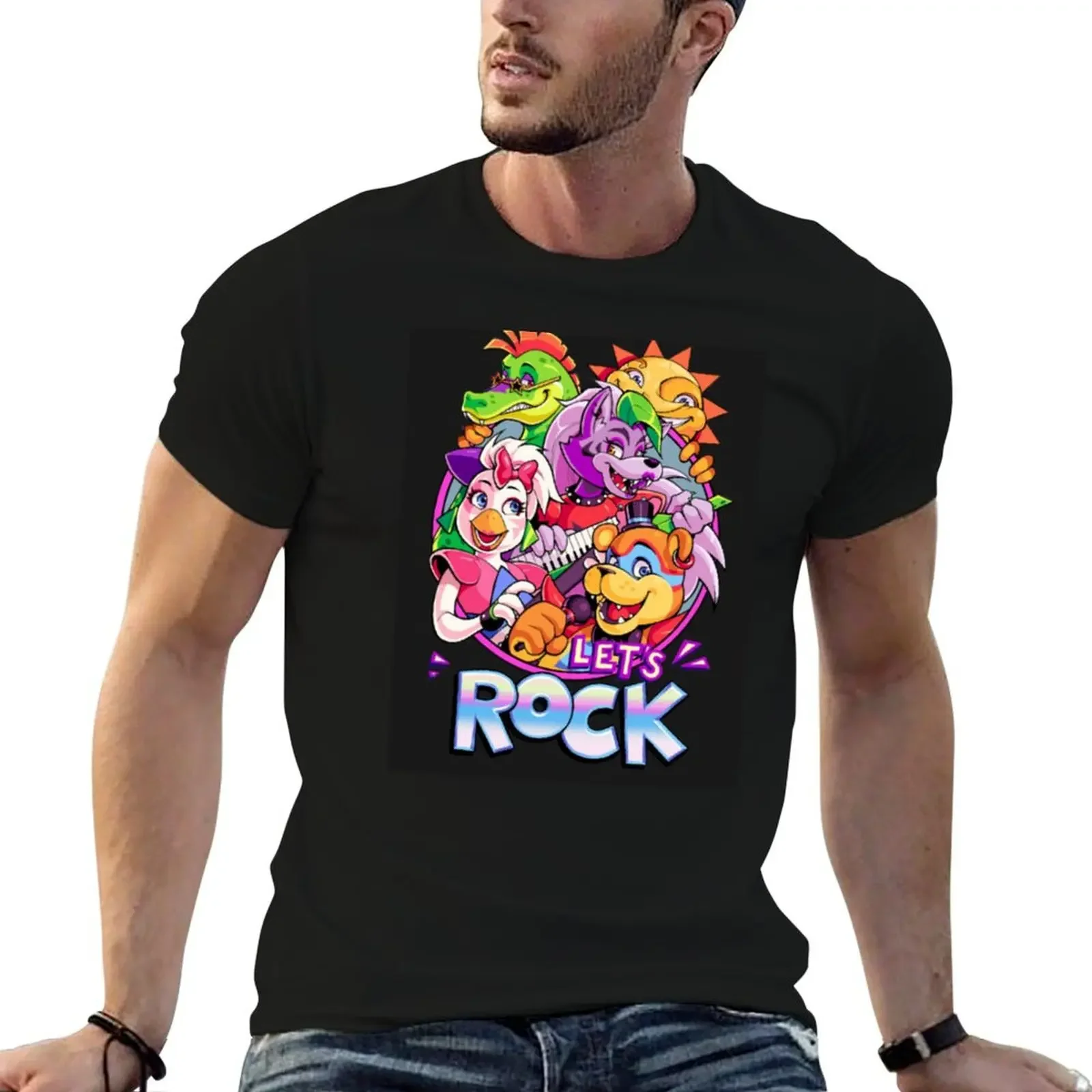 Let's ROCK Security Breach T-Shirt graphic t shirt vintage graphic shirts Blouse mens fashion