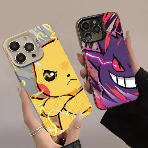 P-Pokemon Gengars P-Pikachu Phone Case for Oppo Reno14 Reno13 Reno12 Reno11 Reno10 Reno8 7 6 5 Z F T Pro Plus 4G 5G Back Cover