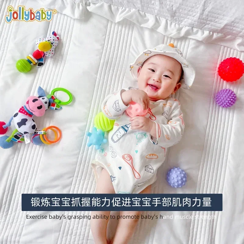 Baby Toys 0-24 Months Newborn Baby Soothing Educational Toys Hand Rattle Bed Bell Grip Training Parent-child Interactive Toys