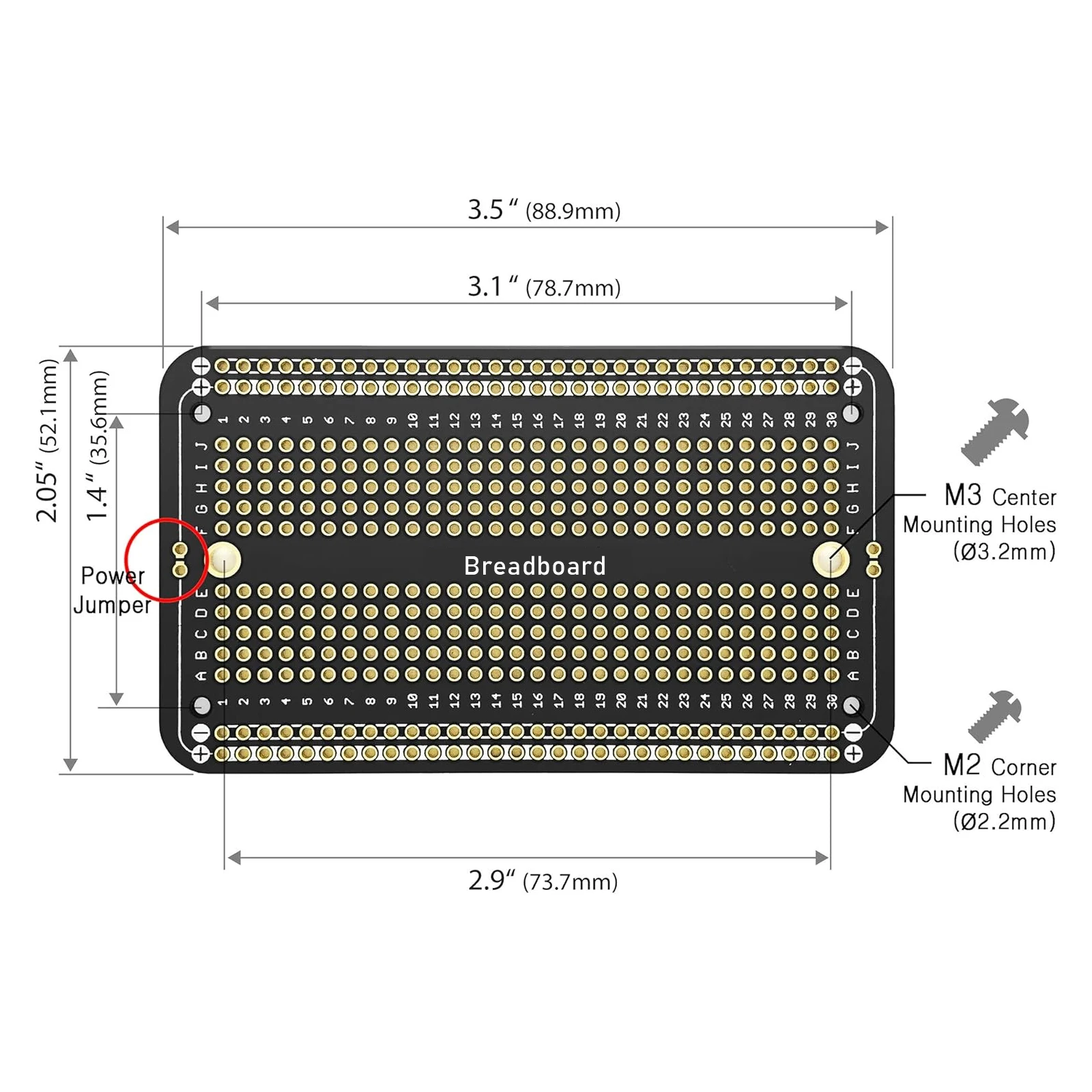 PCB Solder Prototype Breadboard for DIY Electronics Projects