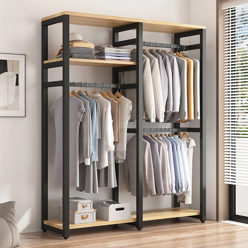 Metal Wardrobe Steel Frame Easy Assembly Fabric Closet Home Bedroom Small Apartment Storage Cabinet Rental Bedroom Furniture