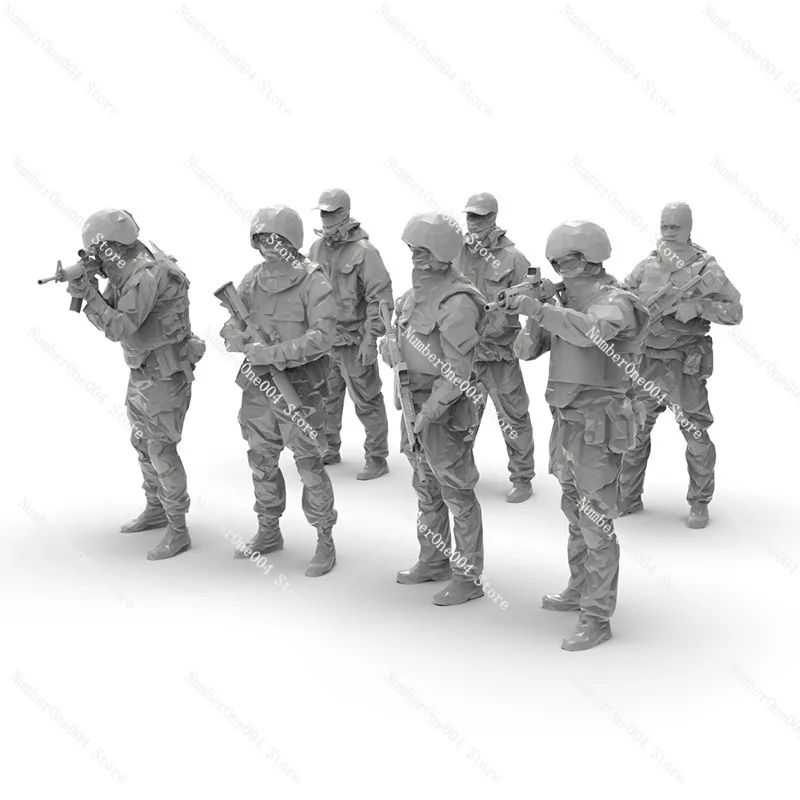 

1/72 Спецназ 1/64 Спецназ 1/35, белая форма, орнамент, миниатюрный миниатюрный солдат, 3D печатная модель