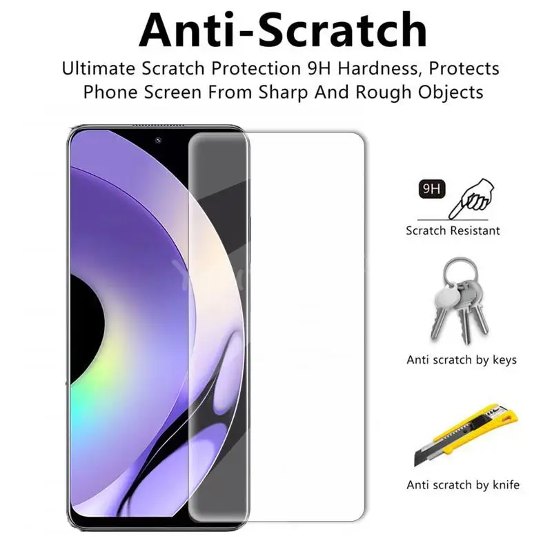 For Realme 10 Pro Glass Tempered Glass Realme 10 Pro 10S 10T 9 Pro 9i 8i 8 Pro 6 GT Glass Screen Protector Tempered Glass