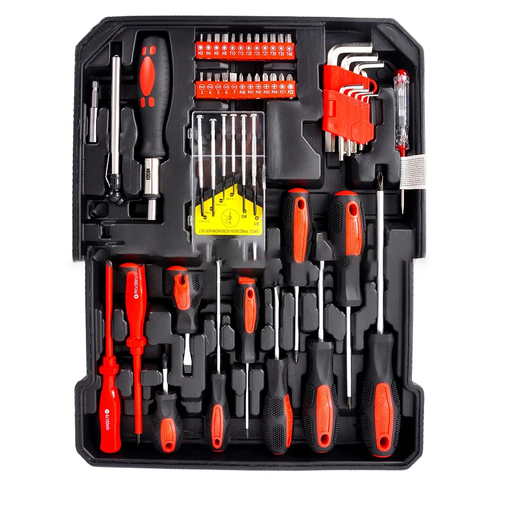187PCS 바퀴 달린 트롤리 도구 세트 완전한 역학 도구 세트에는 망치, 렌치 및 드라이버, 자동차 수리 키트 세트가 포함됩니다.