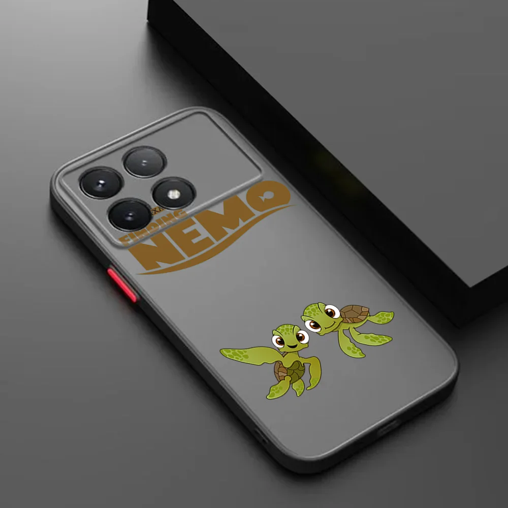 حافظة لهاتف Redmi 9T 9a 9c 14c 10a 10c نوت 8t 9 10s 10 8 9s Xiaomi 10T 14 Pro العثور على نيمو ديزني غطاء أسود شفاف