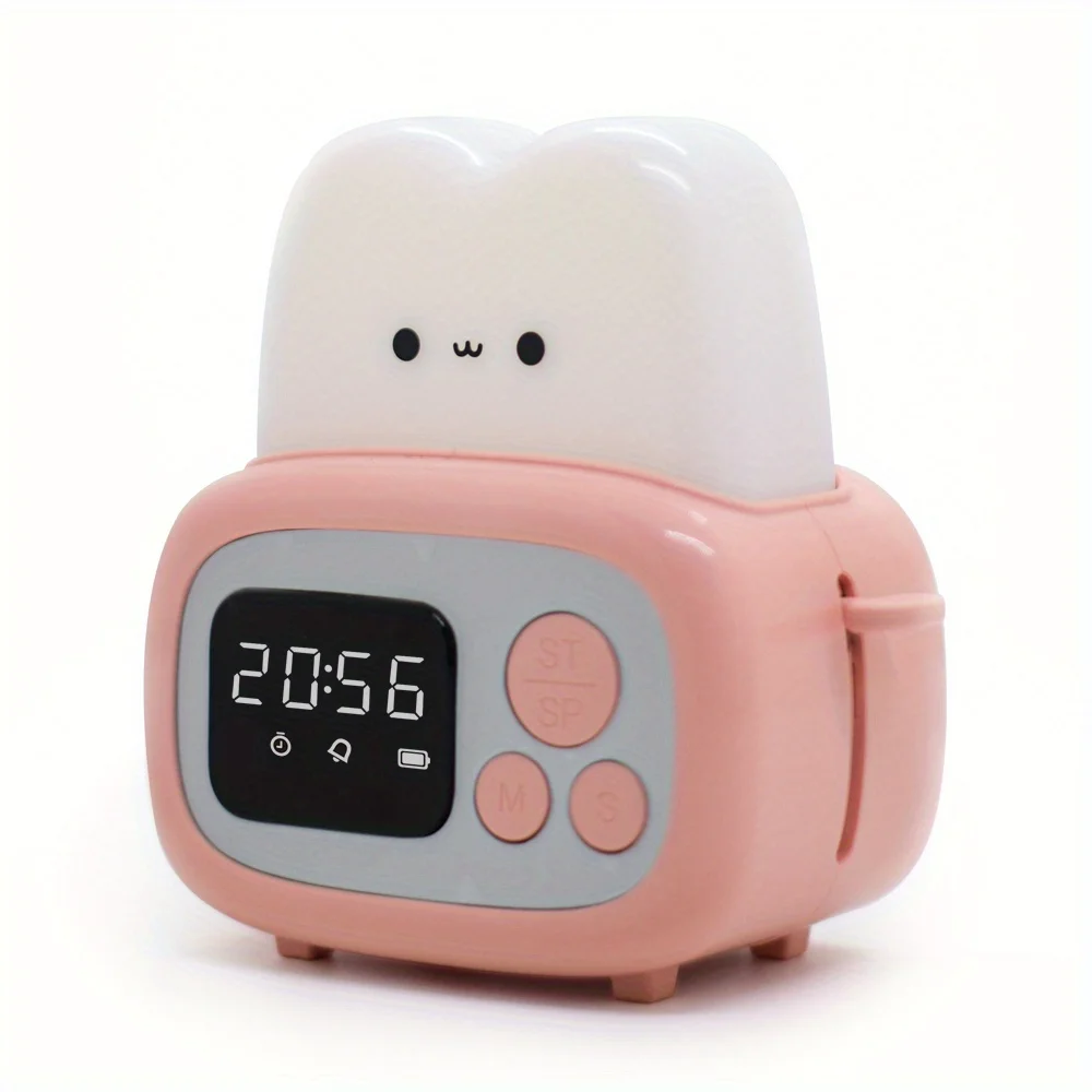 1pc Time toaster night light High aspetto level comodino light cute sleeping light cartoon mini sveglia