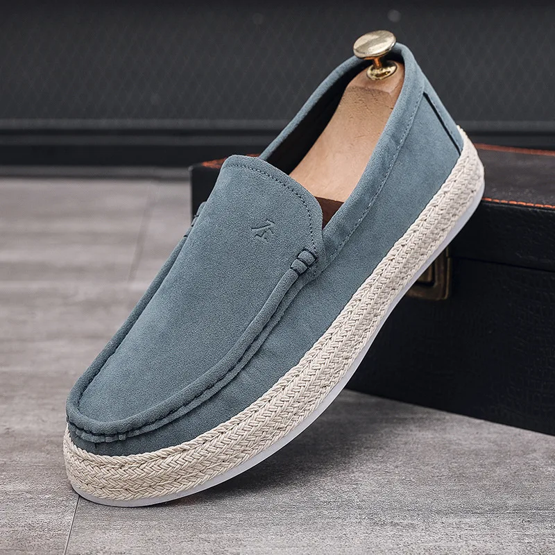 Slip on Men Casual Shoes Concise Mens Canvas Shoes Comfort Non-slip Male Moccasins New Fashion Outdoor Peas Shoes Erkek Ayakkabı