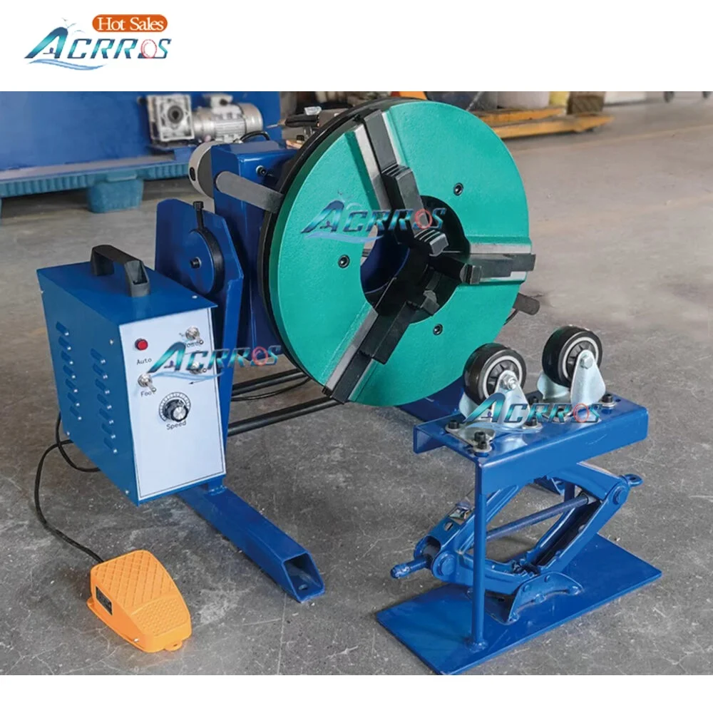 Timer Adjustable 110v 220v Foot Pedal Loading 200kg Welding Positioner Rollers Combined with Manual Torch Holder