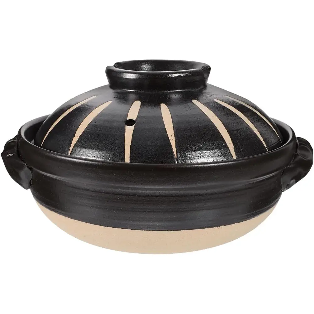 

Japanese Donabe Ceic Hot Pot: Casserole Earthenware Clay Pot Japanese Cooking Donabe Ceic Casserole Pot Stock Pot Soup Pot Clay