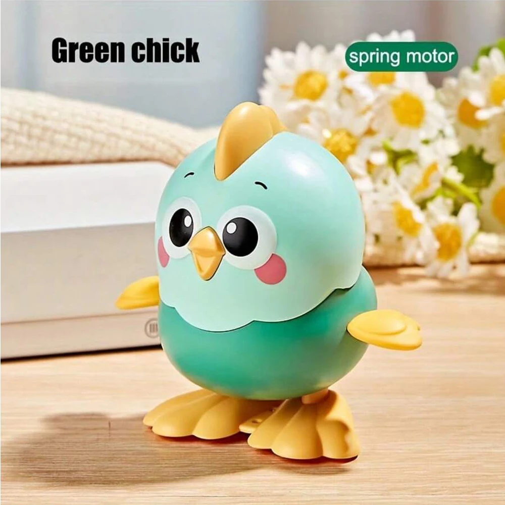 Neuheit Clockwork Cartoon Jumping Chicken Spielzeug, interaktives Krabbelspielzeug für Kinder, langlebig und lustig, Geburtstags-Babyspielzeuggeschenke
