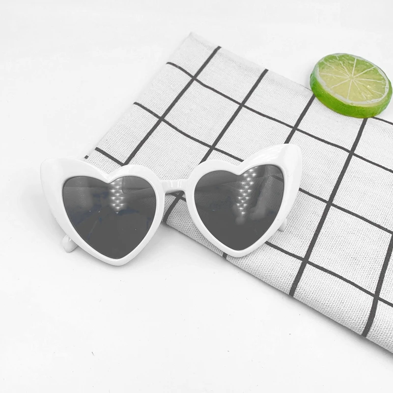 6 Heart-Shaped Sunglasses, Suitable For Beach Travel, Suitable For Weddings And Bachelor Parties,