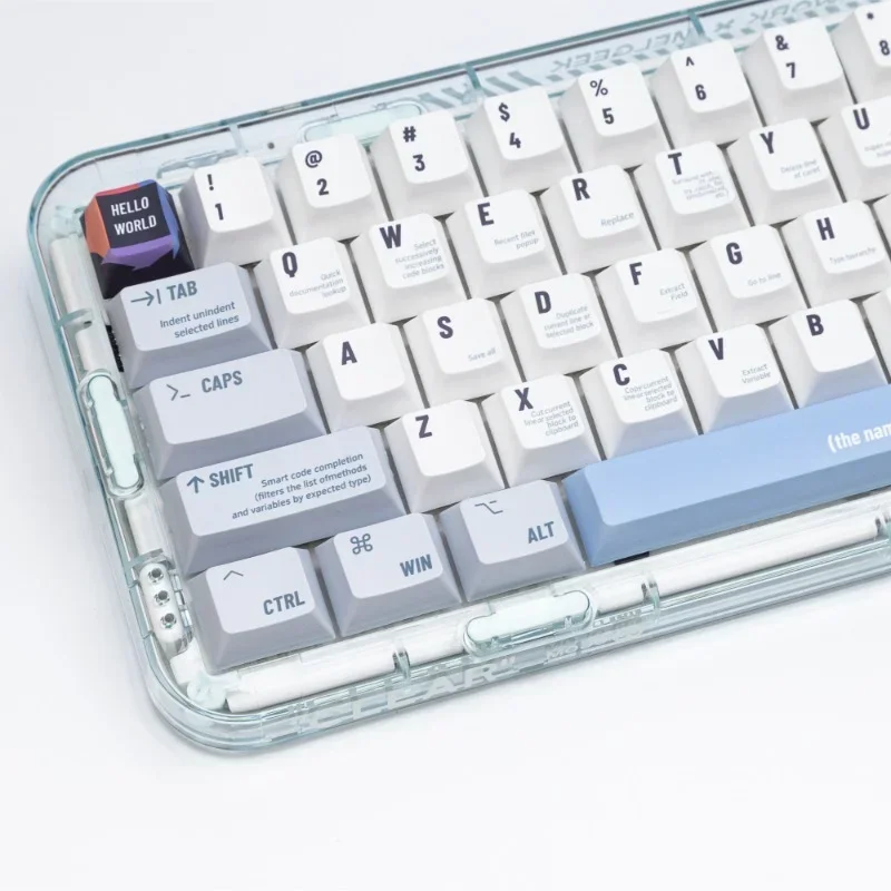 teclas conjunto tampas de chave de perfil cereja pbt programador dye sub faca voce mesmo personalizado branco keycap para teclado de jogos mecanicos 143 01