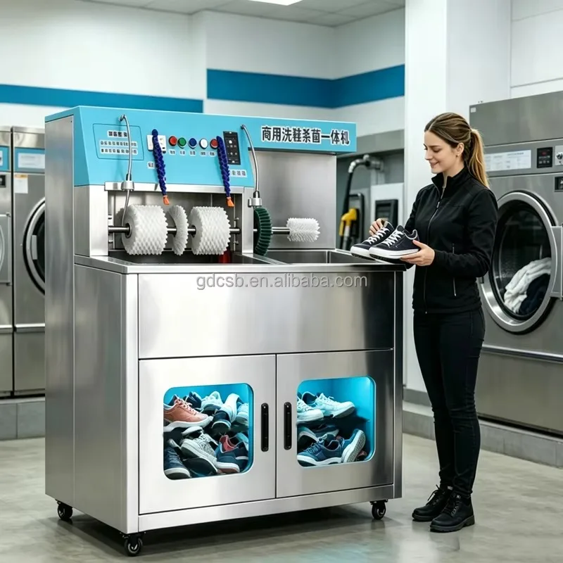 Airo Commercial Hot Sale Stainless Steel Semi-Automatic Dry Cleaning Shoe & Sole Washing Machine