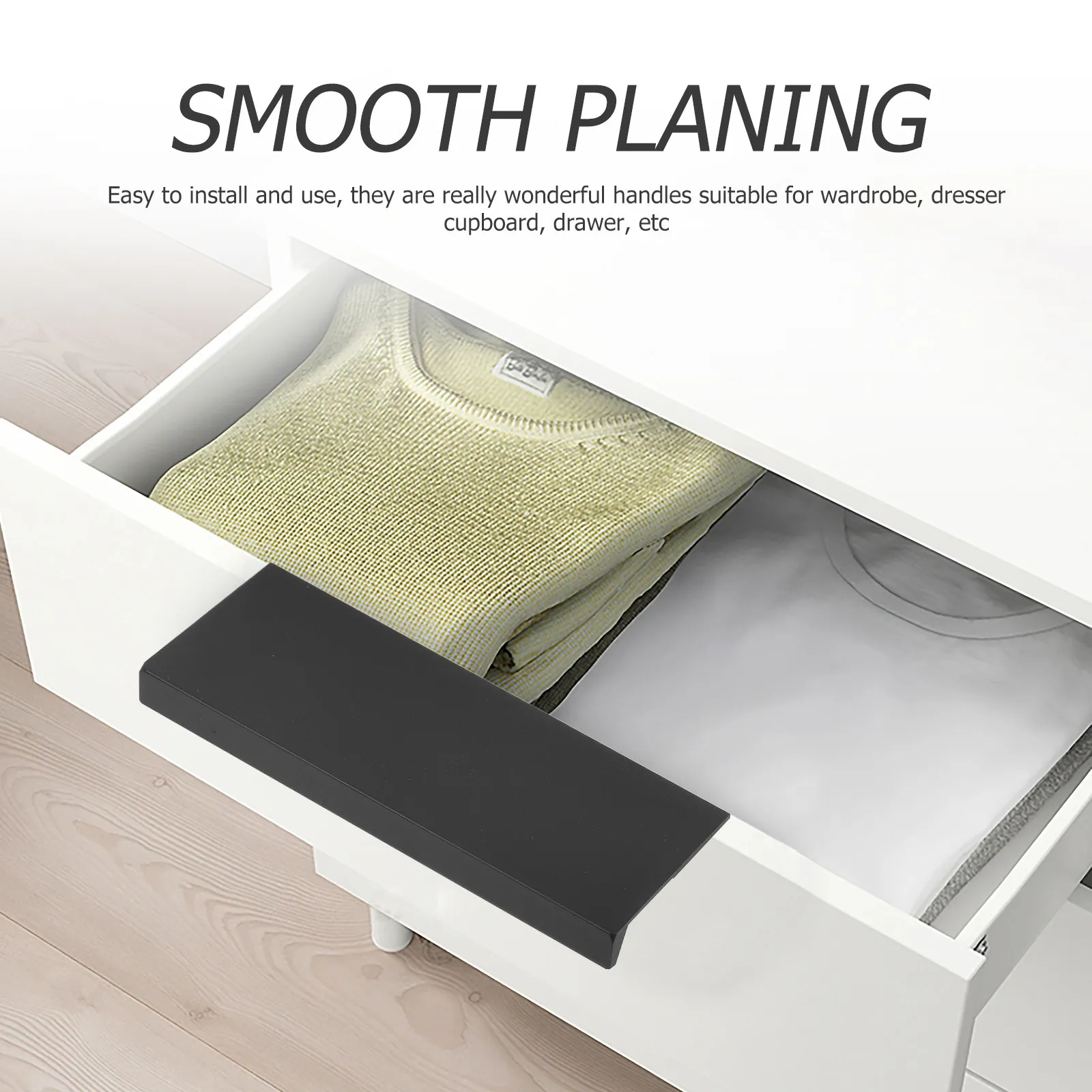 1Pair Hidden Edge-Mounted Drawer Pulls Aluminum Recessed Cabinet Handles for Kitchen Closets Dressers Wardrobes No-Drill Finger