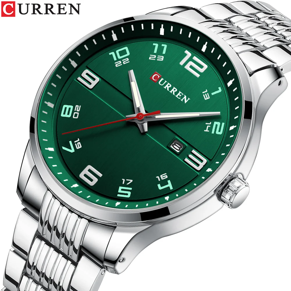 

CURREN Fashion Design Stainless Steel Quartz Watches Casual Business Wristwatches for Men Luminous Hands Clock