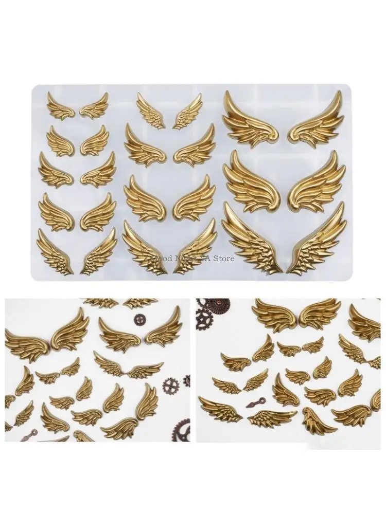  Multi Purpose Angel Wing Mold for Crafting Resin Jewelry Pendants Earrings Keychains Mould with Mirrored Finish