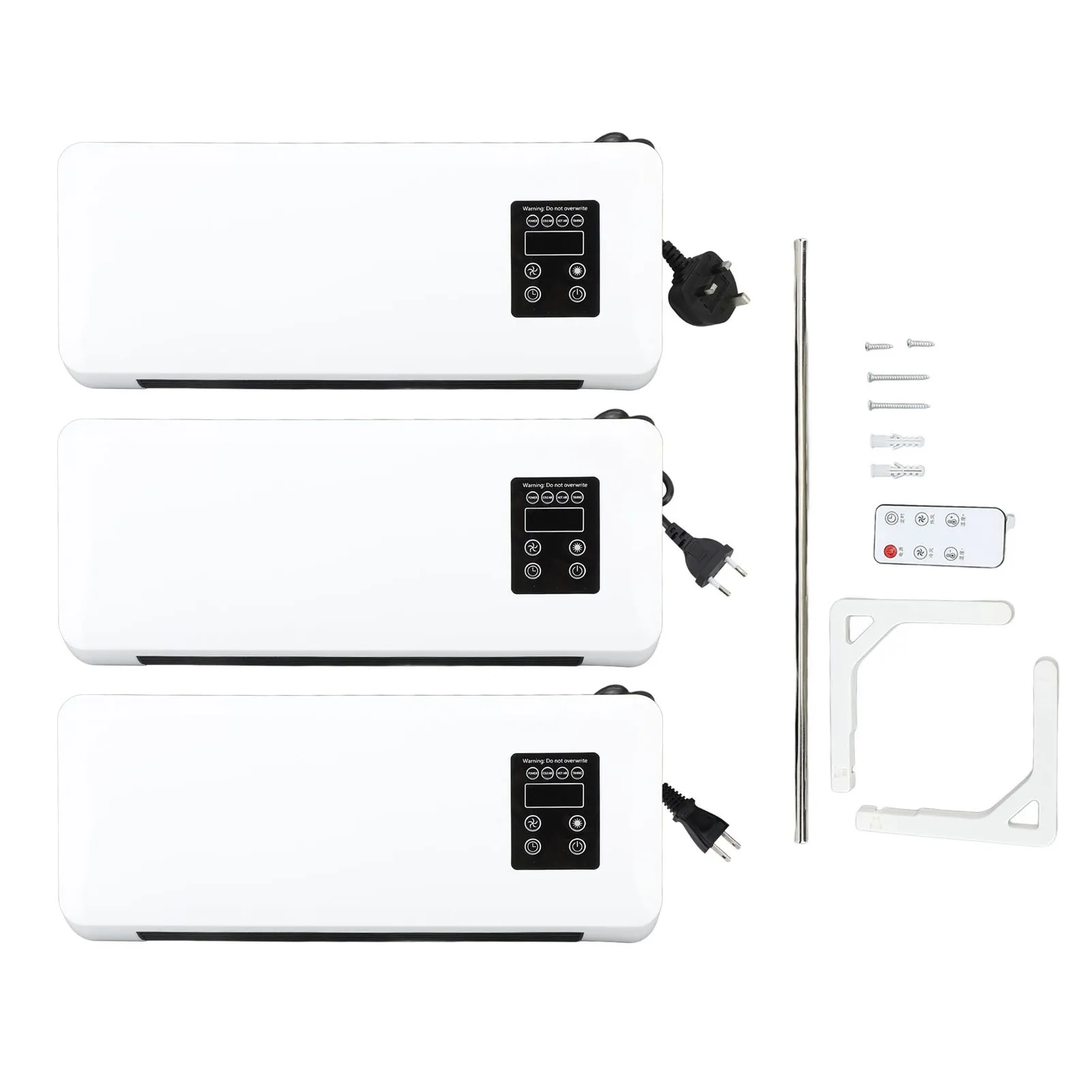 Wall Mounted Room Heater Quick Heating Towel Drying Rack 1500W Waterproof Electric Wall Heater with Remote Control for Bedroom
