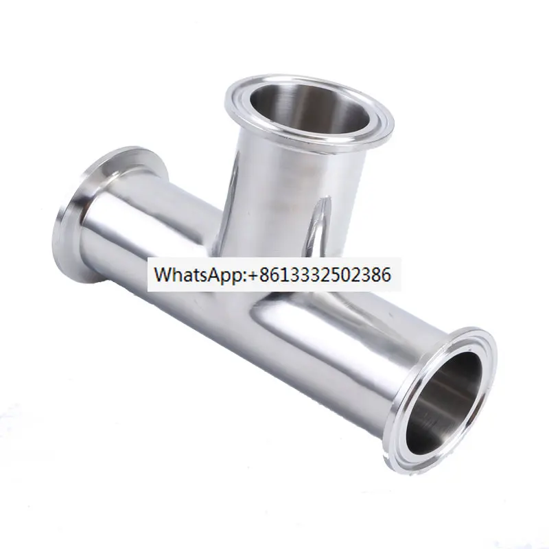 

3pcs 304 food grade stainless steel/mirror polished/quick fitting tee/clamp type quick fitting 90 degrees/equal diameter tee