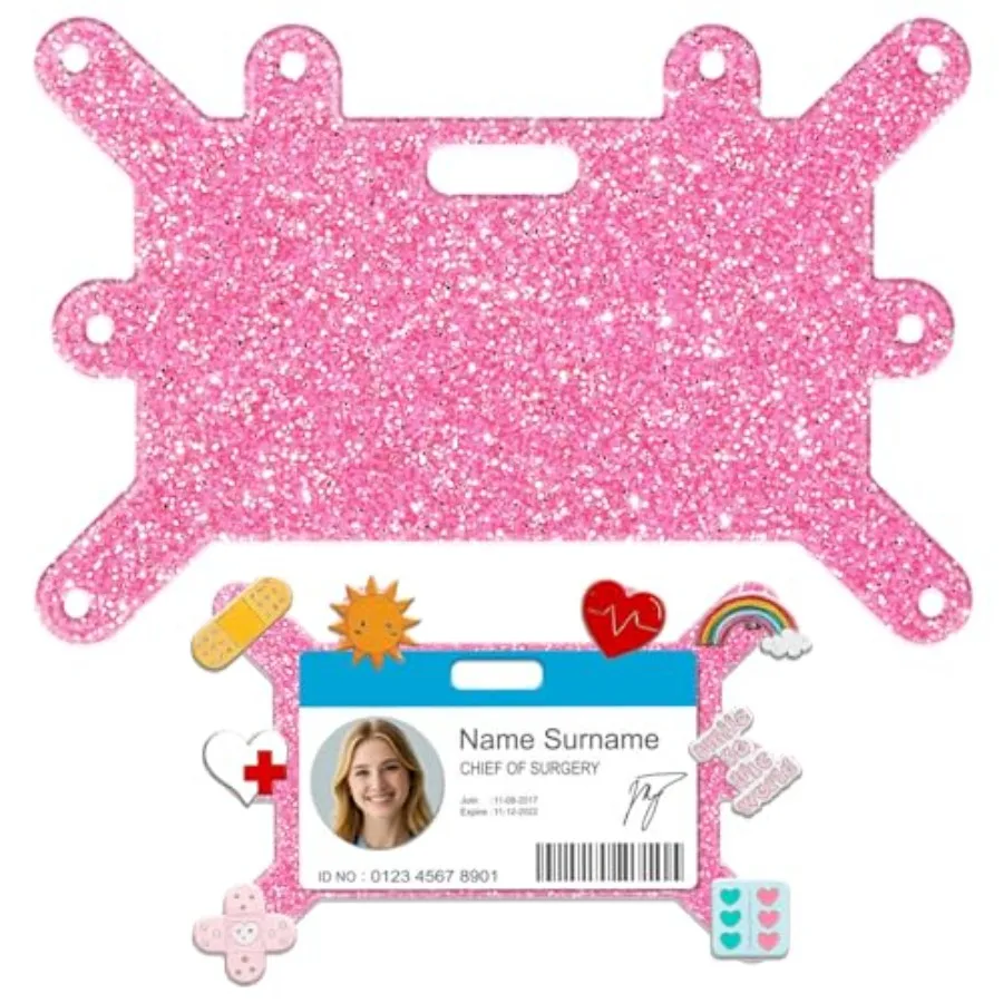 Badge Buddy Pin Holder - 8 Hole Pins Topper Display Badge Buddy Card Horizontal Nurse Accessories for Nursing Medical Healthcar
