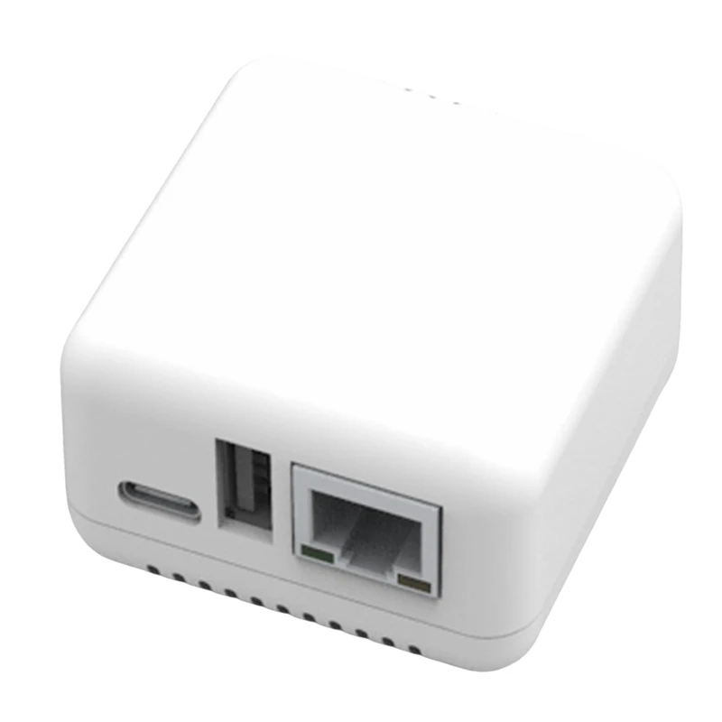 1PCS NP330 Network USB 2.0 Print Server USB2.0 Mini Printer Server 100Mbps RJ45 Connection for Androids Phones EU Plug-A09I
