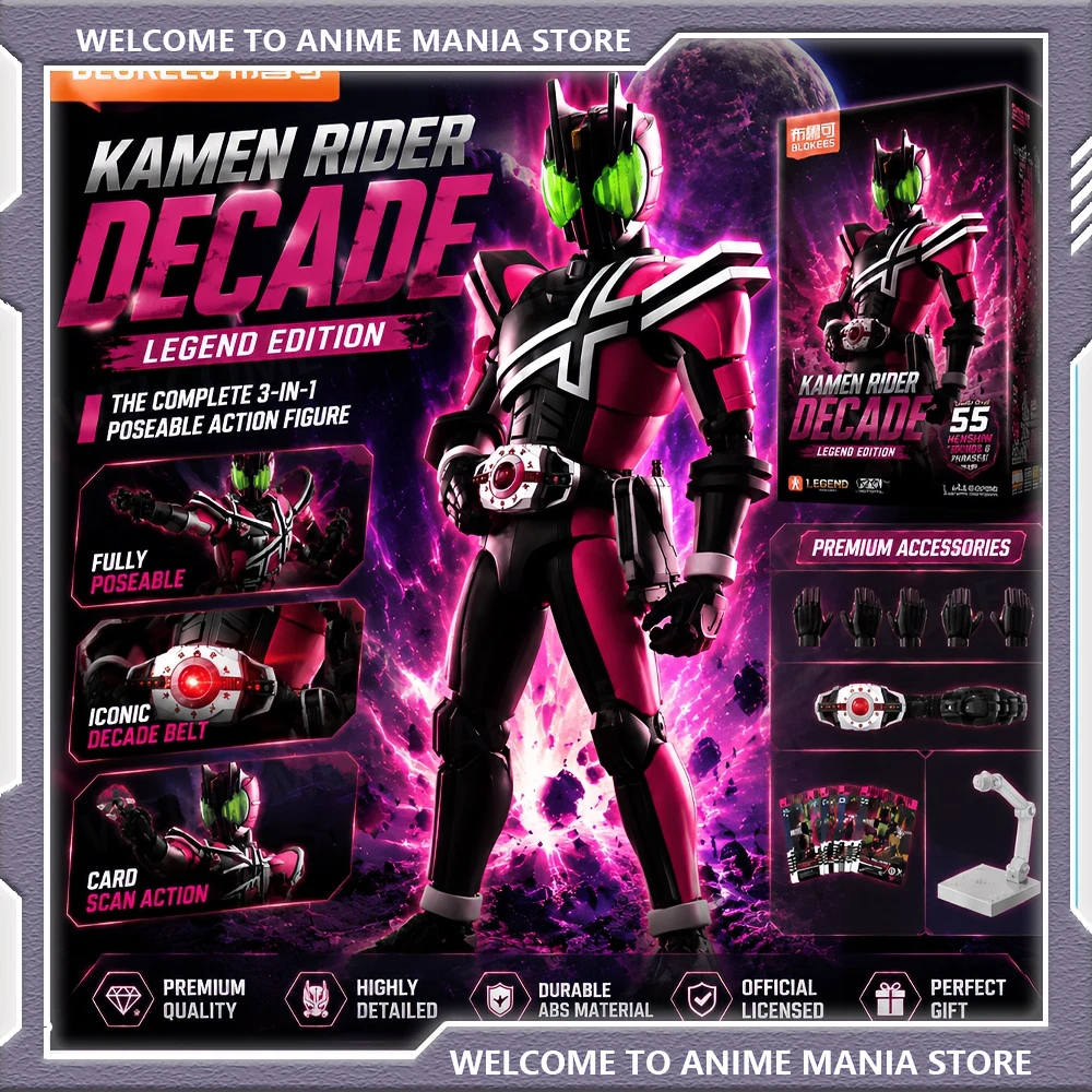 New Blokees Kamen Rider Decade Kabuto Legend Edition Action Figure Building Block Model Snap Fit  Articulated Collectible Gift