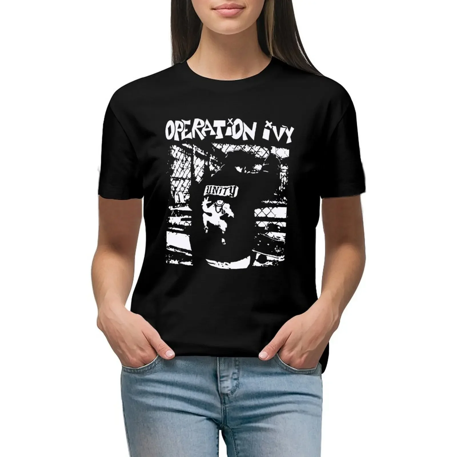 Operation Ivy Unity Ska Punk T-Shirt sports fans heavyweights vintage clothes blacks t shirts for Women